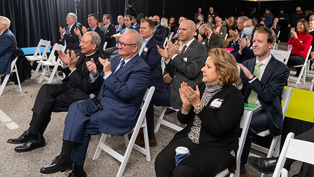Photo of the audience at the event for Catholic Charities